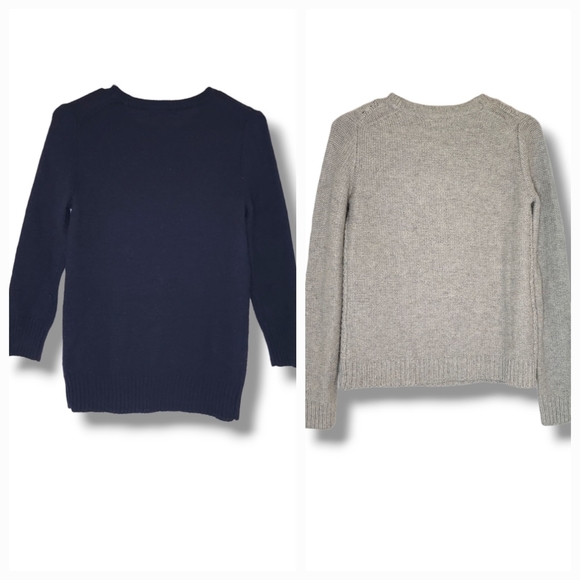 J. Crew Bundle of 2 Wool Blend Sweaters Size XS Blue Gray - Picture 5 of 11